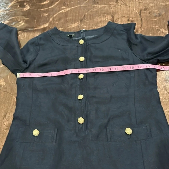 Talbots midi with gold button dress - Picture 7 of 11